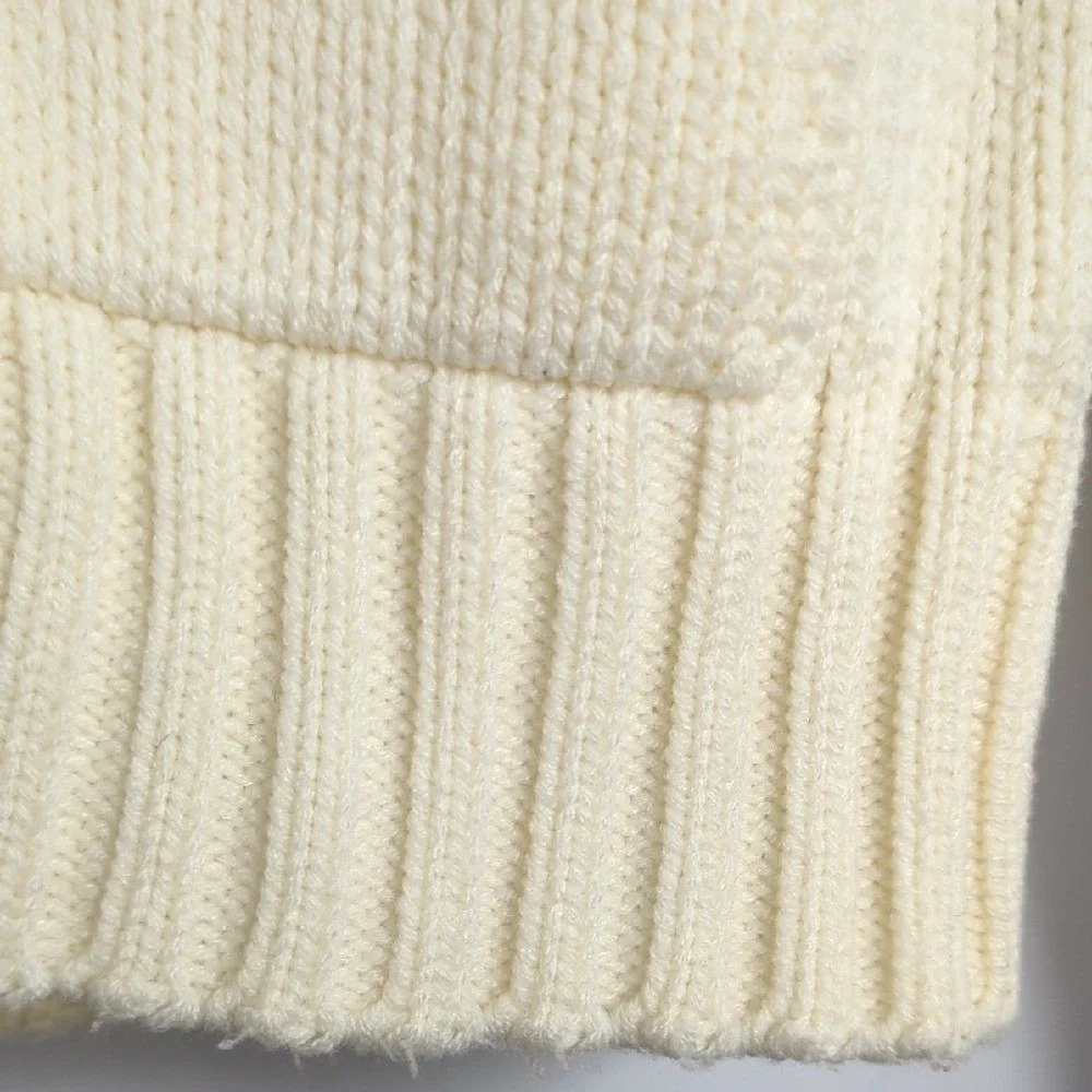 Vintage Herman Phillips Ivory Shawl Collar‎ Cardigan Sweater Preppy Heritage Med